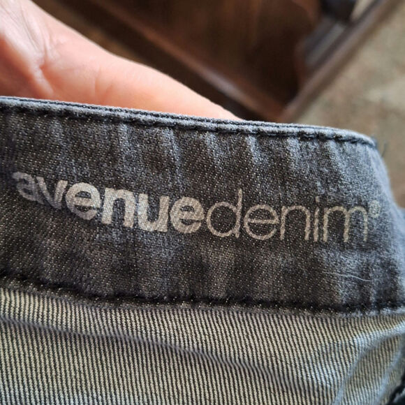 Avenue Denim Women 30W Tall Washed Black/ Gray Denim "Skinny" Stretch Jeans - Picture 4 of 8